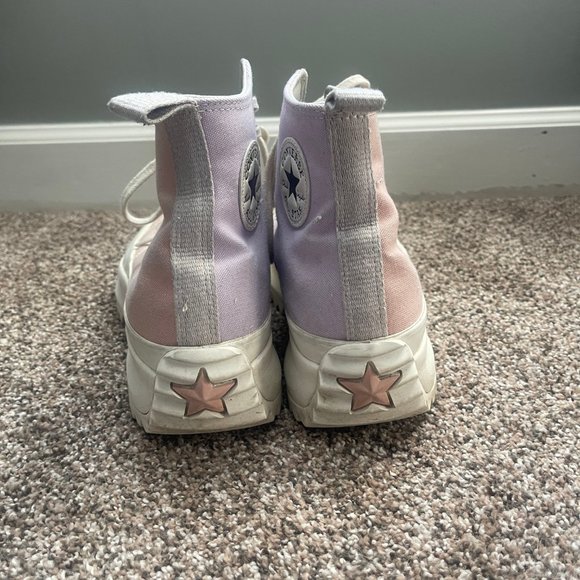 Converse Run Star Hike High Top Platform Shoes Sneakers Pink Purple, Mens 11.5 - Picture 4 of 15